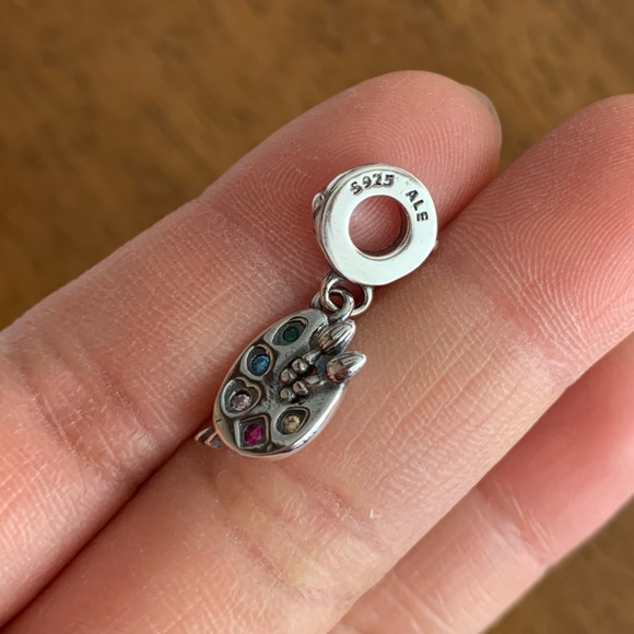NWOT Artist's Palette Dangle Charm Sterling Silver 925 - Picture 5 of 9